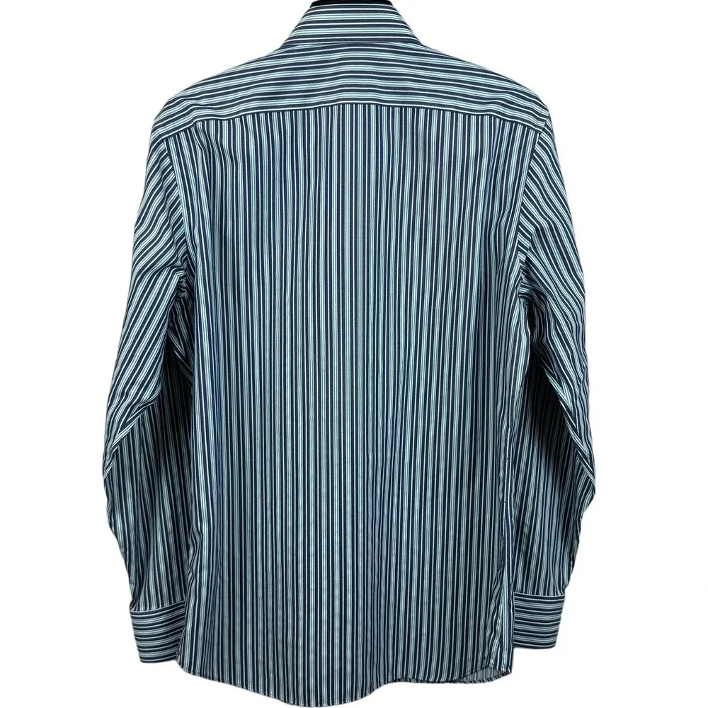 Banana Republic Men's Non‎ Iron Tailored Slim Fit Stripe Dress Shirt Size Medium